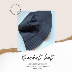 bucket hat zwart