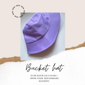 bucket hat pastel paars